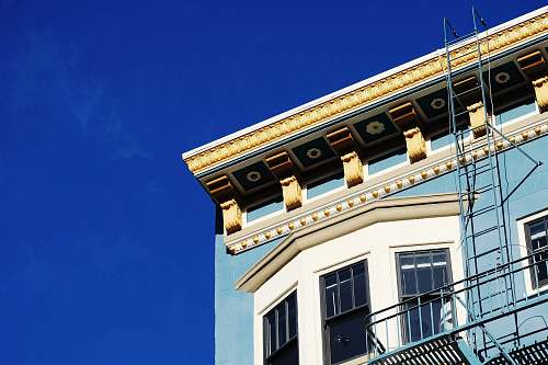 san francisco teal and white concrete building haight-ashbury